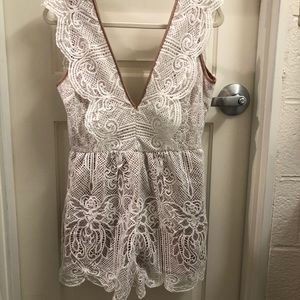 White lace romper